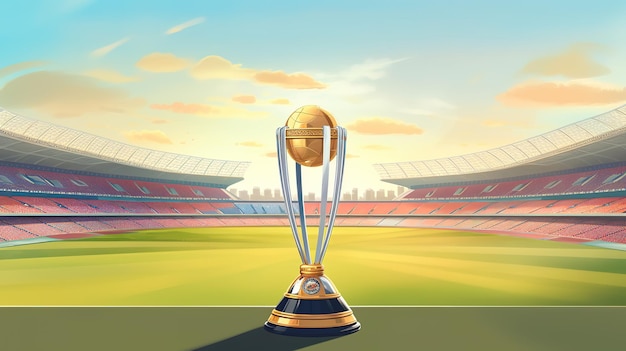 Cricket world cup trophy Generative ai