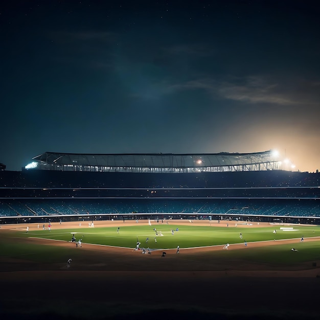 Cricketstadion 's nachts Achtergrond