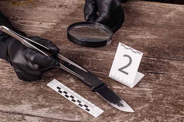 crime scene investigation collecting evidence from the crime scene