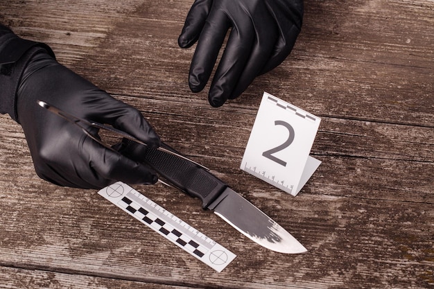 crime scene investigation collecting evidence from the crime scene