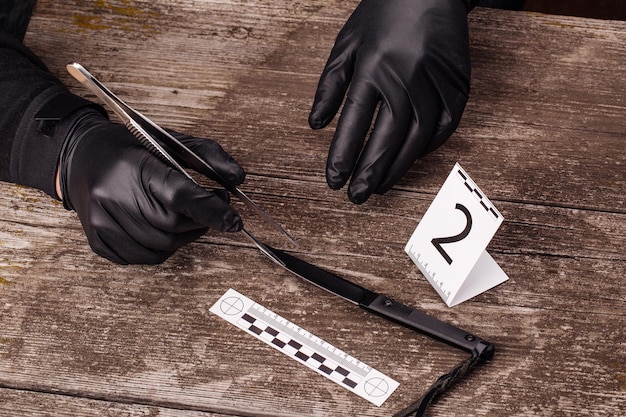 crime scene investigation collecting evidence from the crime scene