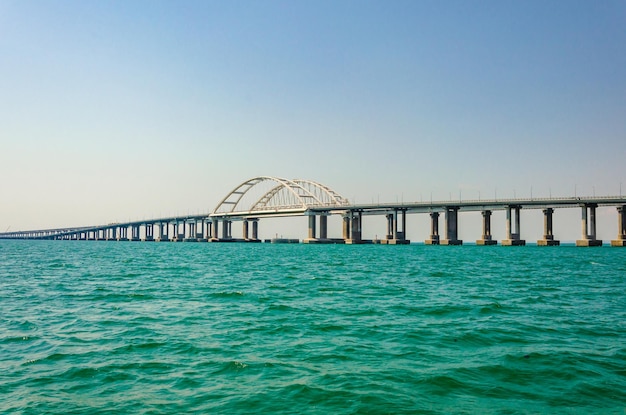 Crimean bridge. bridge across the kerch strait.