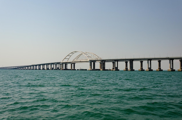 Crimean bridge. bridge across the kerch strait.