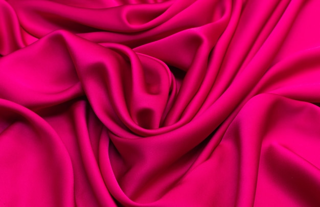 Crimson cadi silk fabric