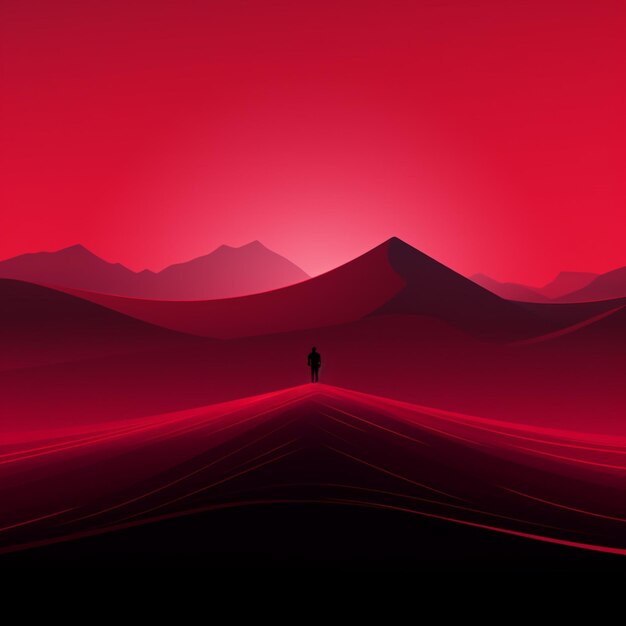 Crimson minimalist wallpaper