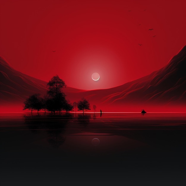 crimson Minimalist wallpaper high quality 4k hdr 30696495 Stock Photo at  Vecteezy