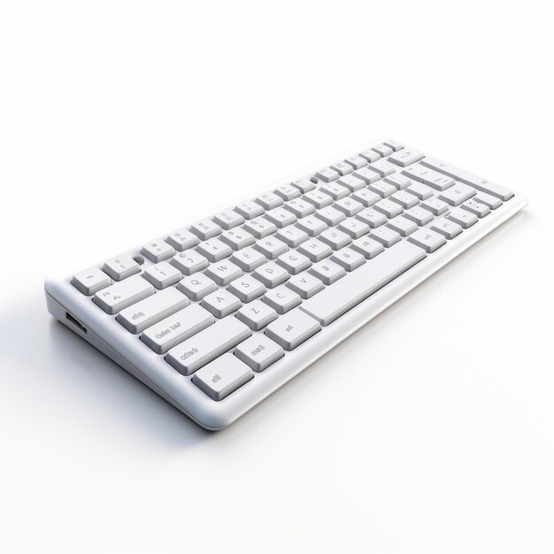 Photo 'crisp and clean keyboard on a white background'