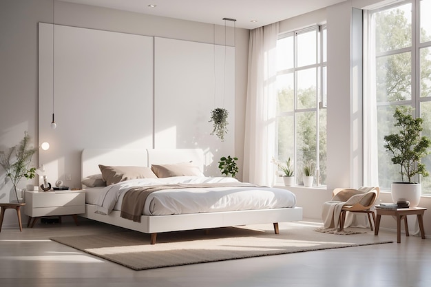 Crisp and Clean Modern Minimalist Bedroom Design