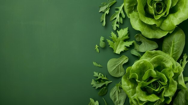 Хрустящий салат, окруженный листьями салата