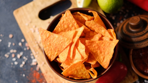 Foto fetta di spuntino cibo munchies partito patatine croccanti