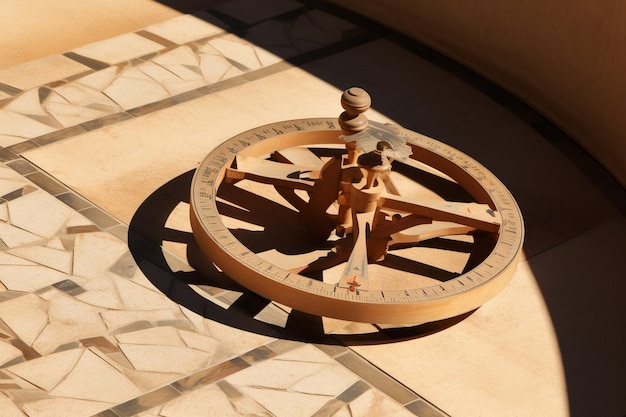 Photo crisp shadows on a sundial