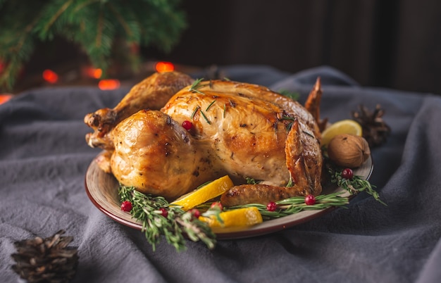 Crispy baked chicken with rosemary