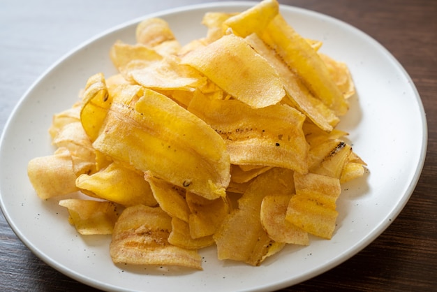 Crispy Banana Chips - fried or baked sliced banana