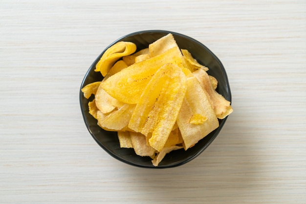 Crispy Banana Chips - fried or baked sliced banana