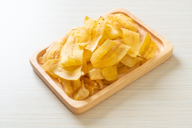 Crispy Banana Chips - gebakken of gebakken plakjes banaan