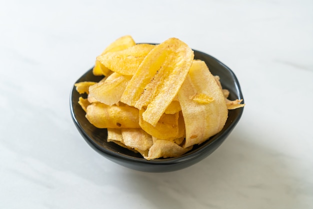 Crispy Banana Chips - gebakken of gebakken plakjes banaan