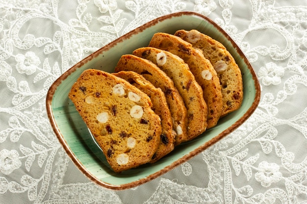 Crispy biscuits with fruit Italian biscotti