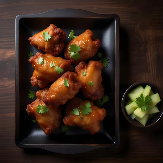 Crispy Boneless Chicken Wings with Dipping Sauces