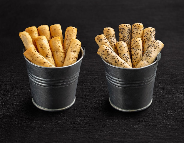 Photo crispy bread sticks