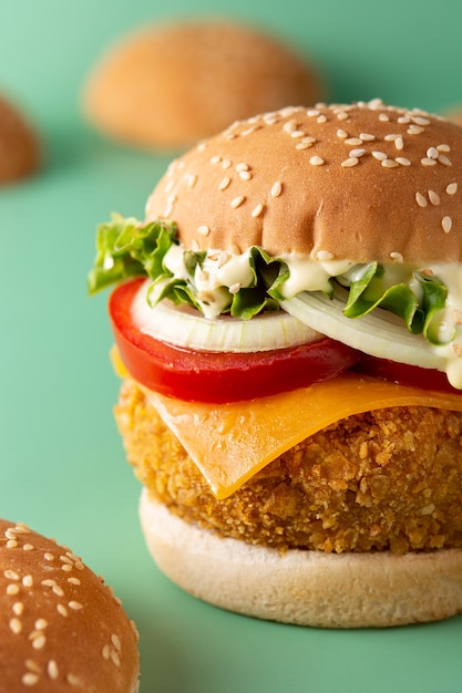 Photo crispy chicken burger