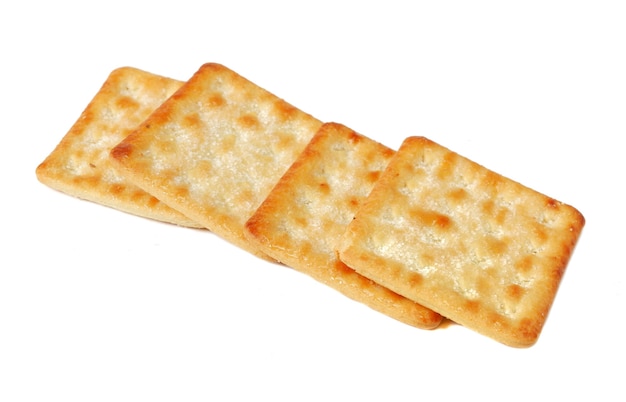 Crispy cracker with sugar isolated on white background