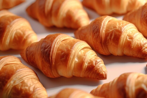 Crispy croissants are on the table