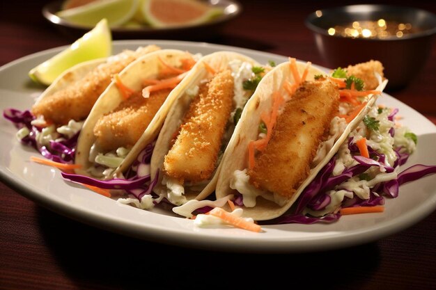 Crispy Fish Tacos with Lime Slaw