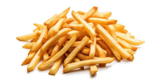 Photo a crispy french fries isolated on a white background