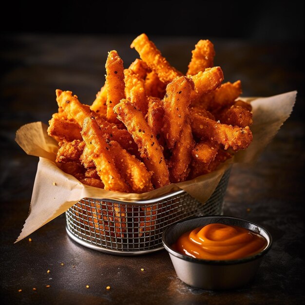 Crispy fresh potato fries