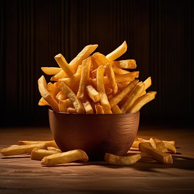 Crispy fresh potato fries