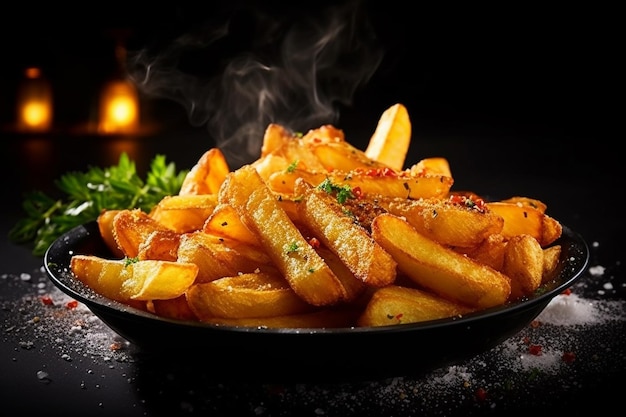 Crispy fresh potato fries