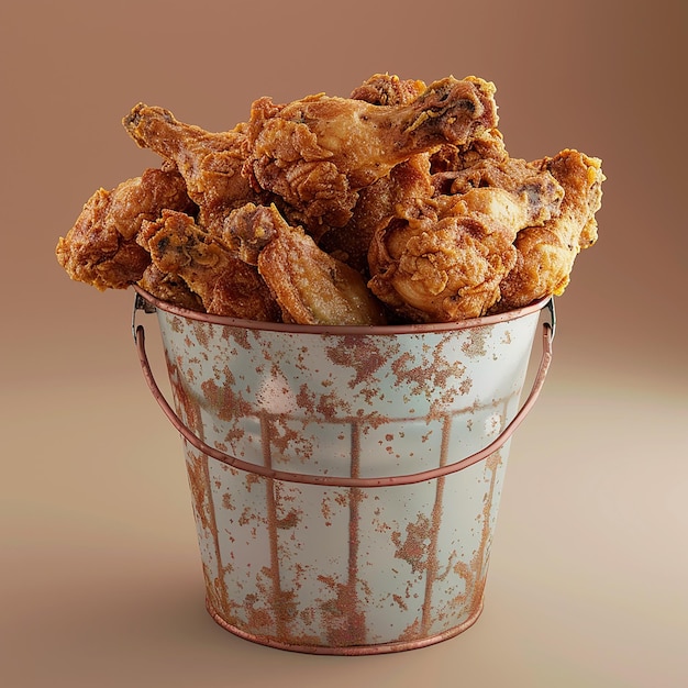 Crispy Fried Chicken Bucket Graphic