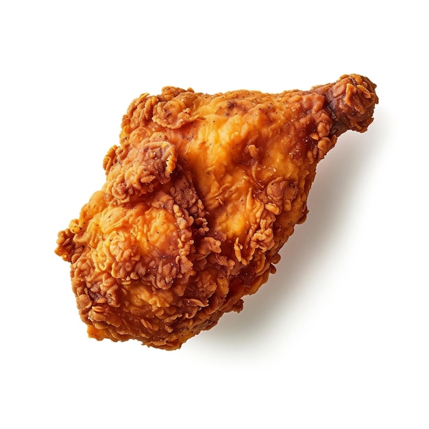 Crispy Fried Chicken on white Background AI