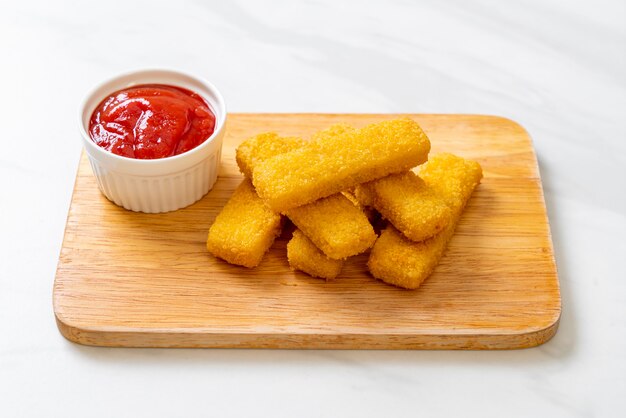 Photo crispy fried fish fingers