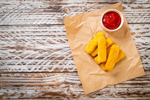 Photo crispy fried fish fingers