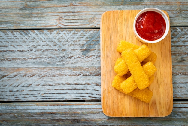 Photo crispy fried fish fingers