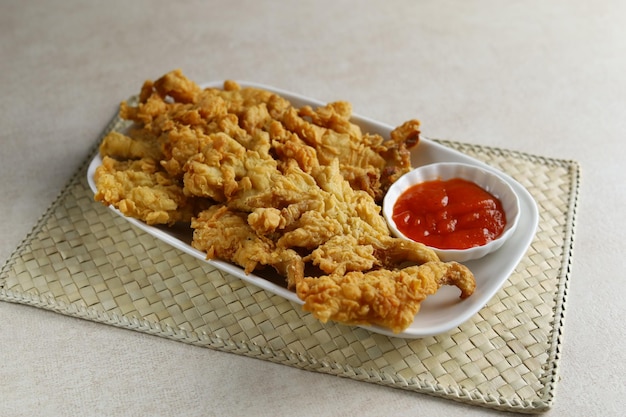 Crispy Fried Oyster Mushroom or Jamur Krispi