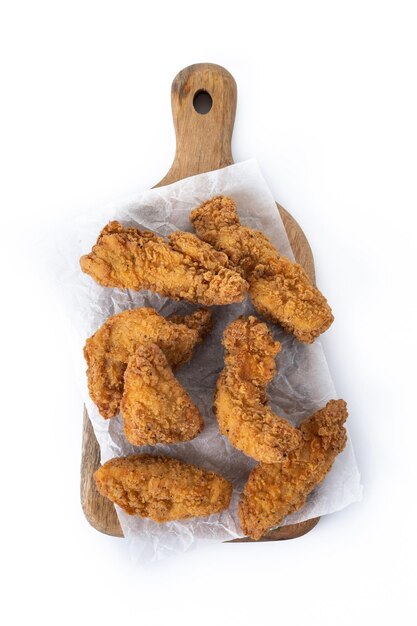 Crispy Kentucky fried chicken on cutting board