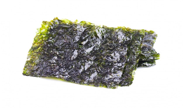 Crispy nori seaweed isolated