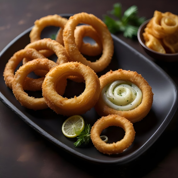 Crispy Onion Rings with Creamy Dipping Sauce