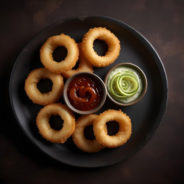 Crispy Onion Rings with Creamy Dipping Sauce