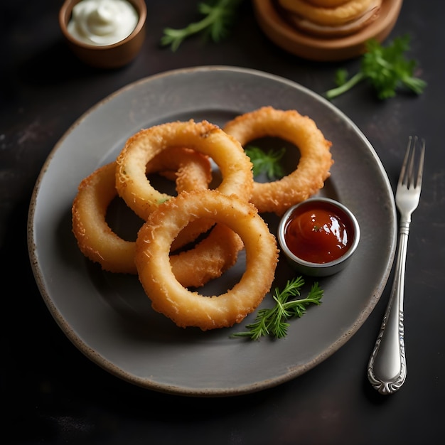 Crispy Onion Rings with Creamy Dipping Sauce