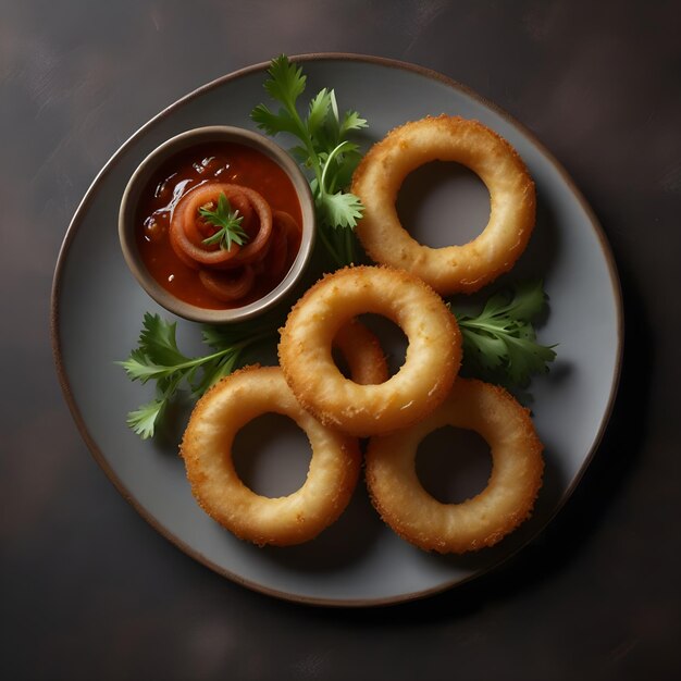 Crispy Onion Rings with Creamy Dipping Sauce