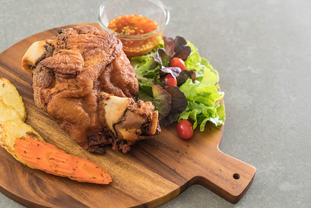 Crispy pork knuckle or German Pork Hocks