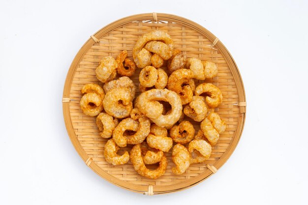 Crispy pork rinds or pork snack