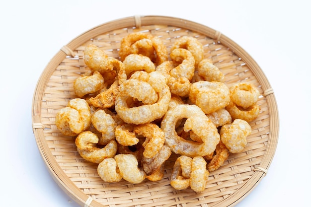 Crispy pork rinds or pork snack