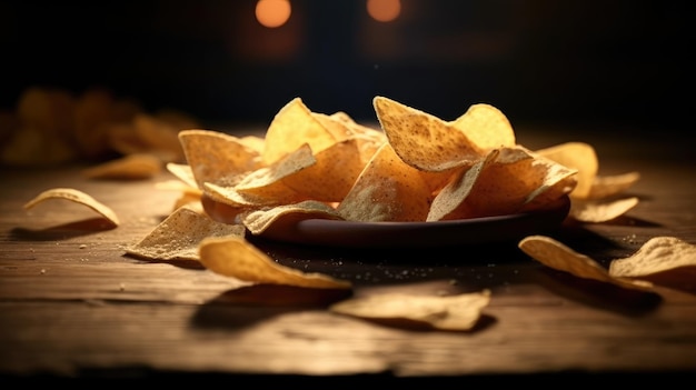 Crispy potato chips photo