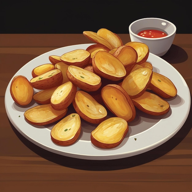 crispy potato snack on a plate