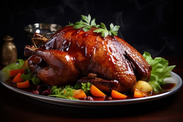 Crispy Roasted duck Cooked crispy xmas Generate Ai