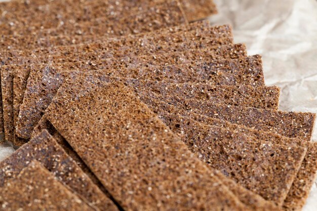 Crispy rye bread healthy foods made from rye flour thin and crispy bread